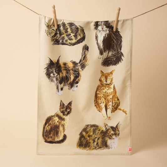 Kitties Tea Towel
